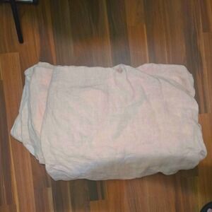 Jake Arnold for Parachute King Fitted Sheet 100% Linen Blush Pink Portugal